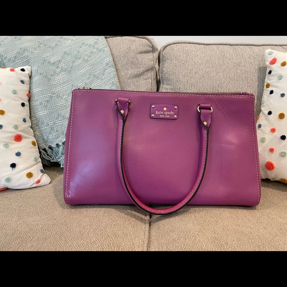 Kate Spade Purple Double Zipper Purse